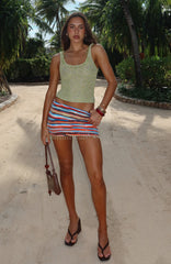 Hard To Miss Mini Skirt Heat Stripe