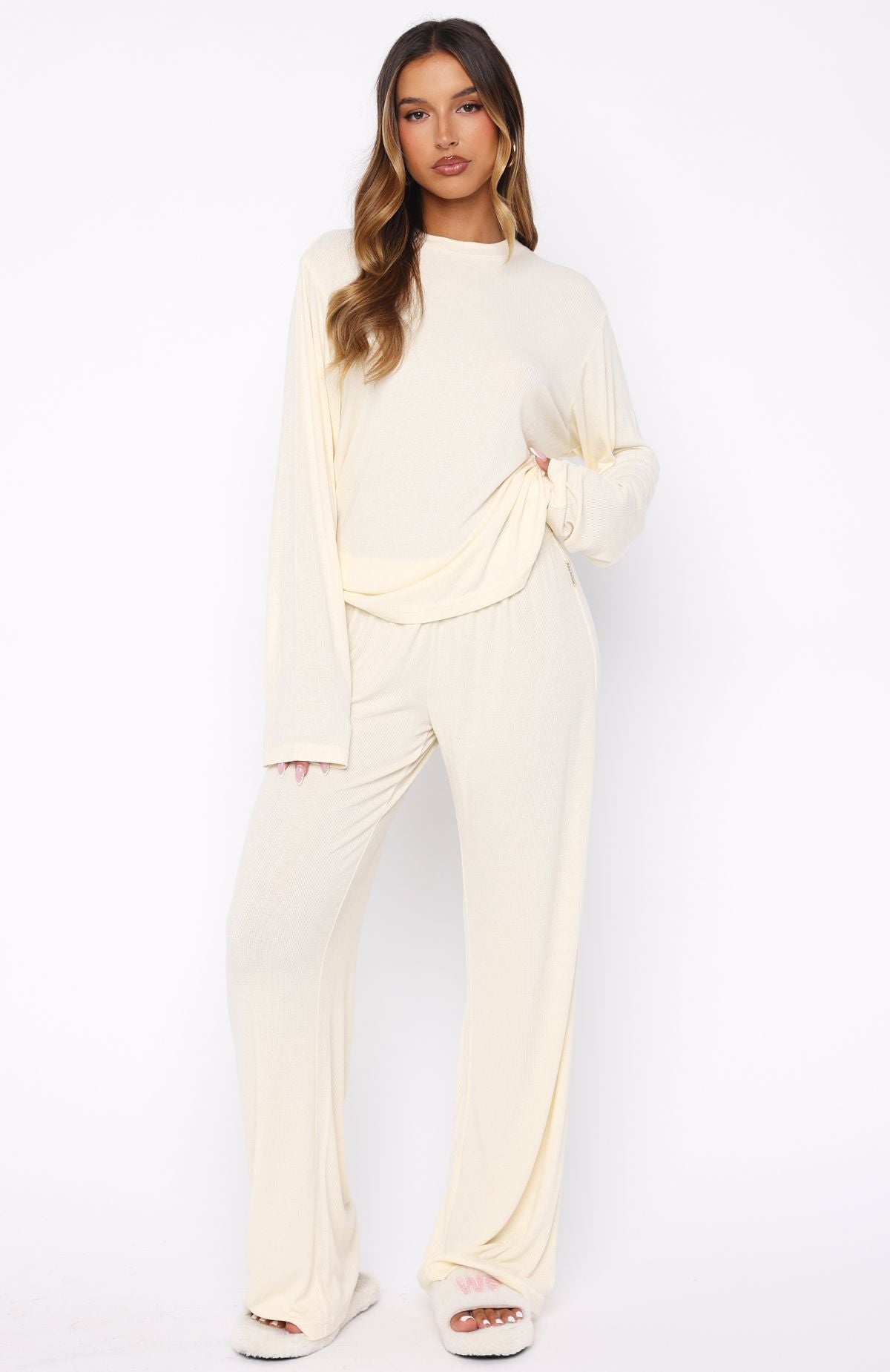 Wish Upon A Star Pyjama Long Sleeve Top Off White