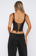 Forever Feels Bustier Midnight Leopard
